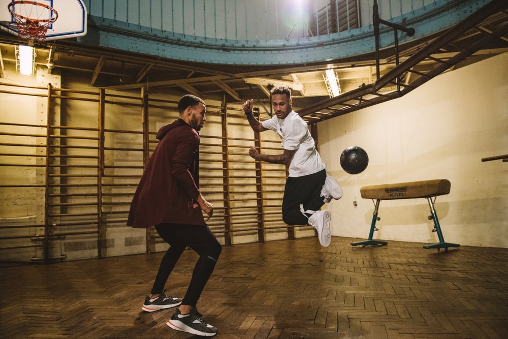 Stephen Curry y Neymar (Sam Robles/The Players' Tribune)