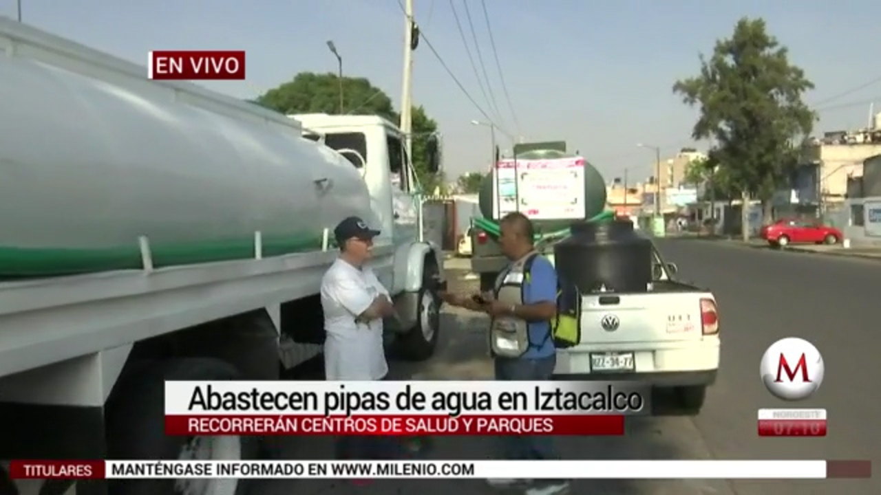 Abastecen pipas de agua en Iztacalco - Grupo Milenio