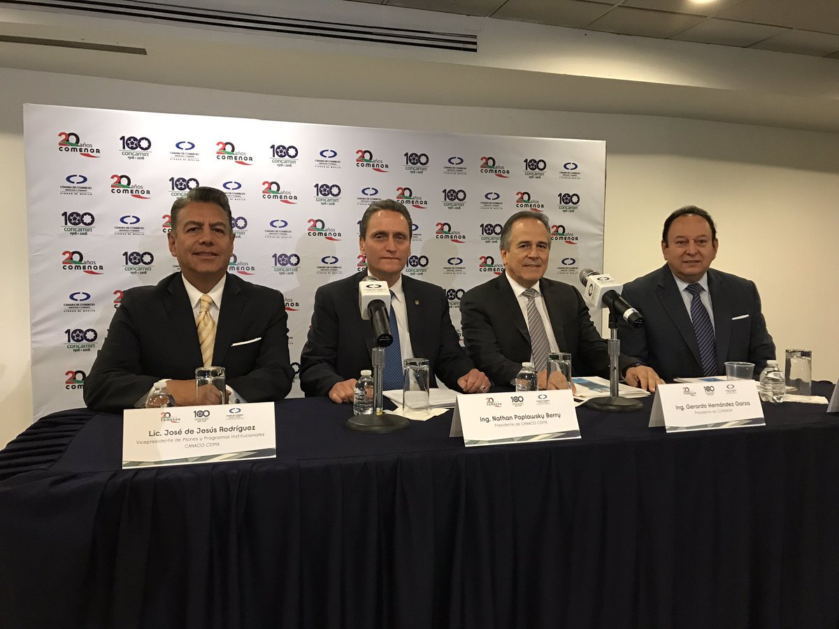 Conferencia de prensa de la Canaco. (Foto: @CANACOMexico)
