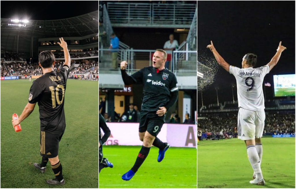 Vela, Rooney y Zlatan (@11carlosV, @dcunited, @Ibra_official)