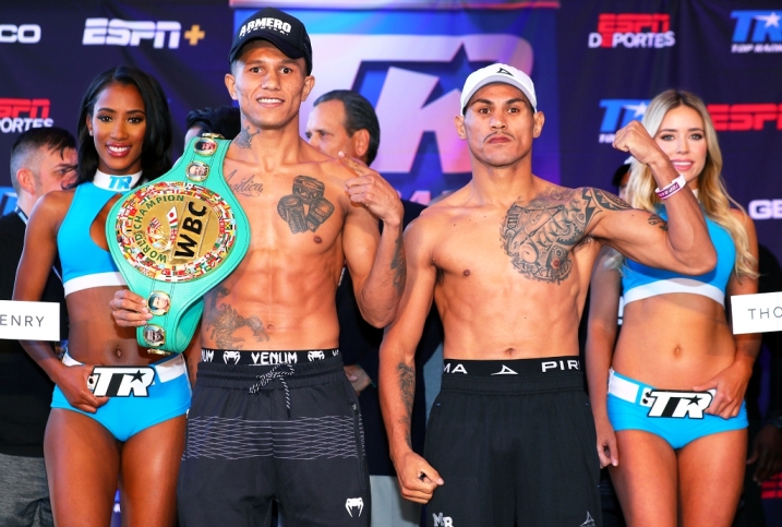 Miguel Berchelt y Miguel Román