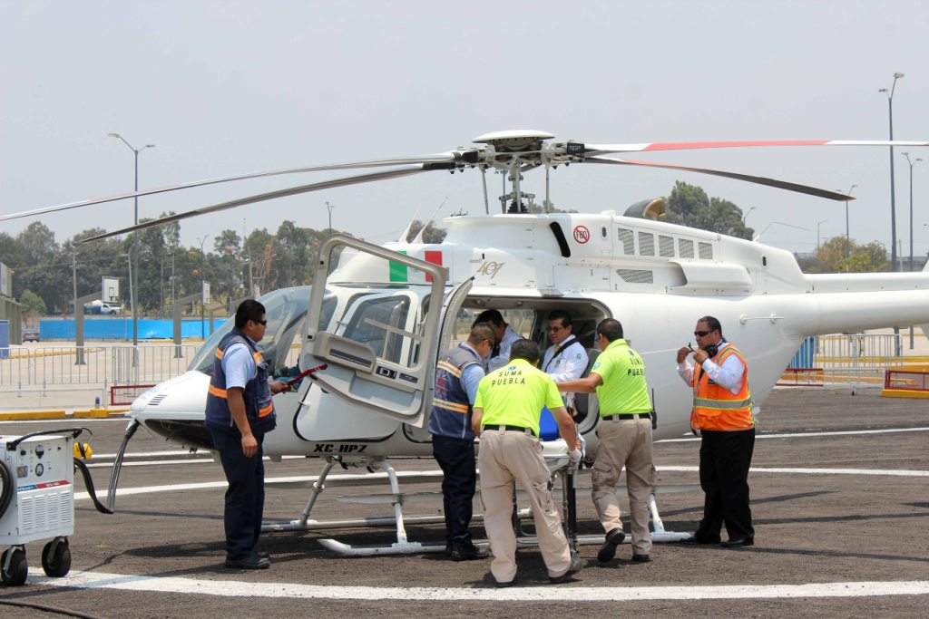 En Puebla se han registrado 630 traslados de pacientes y órganos a través de vehículos aéreos. (Especial)