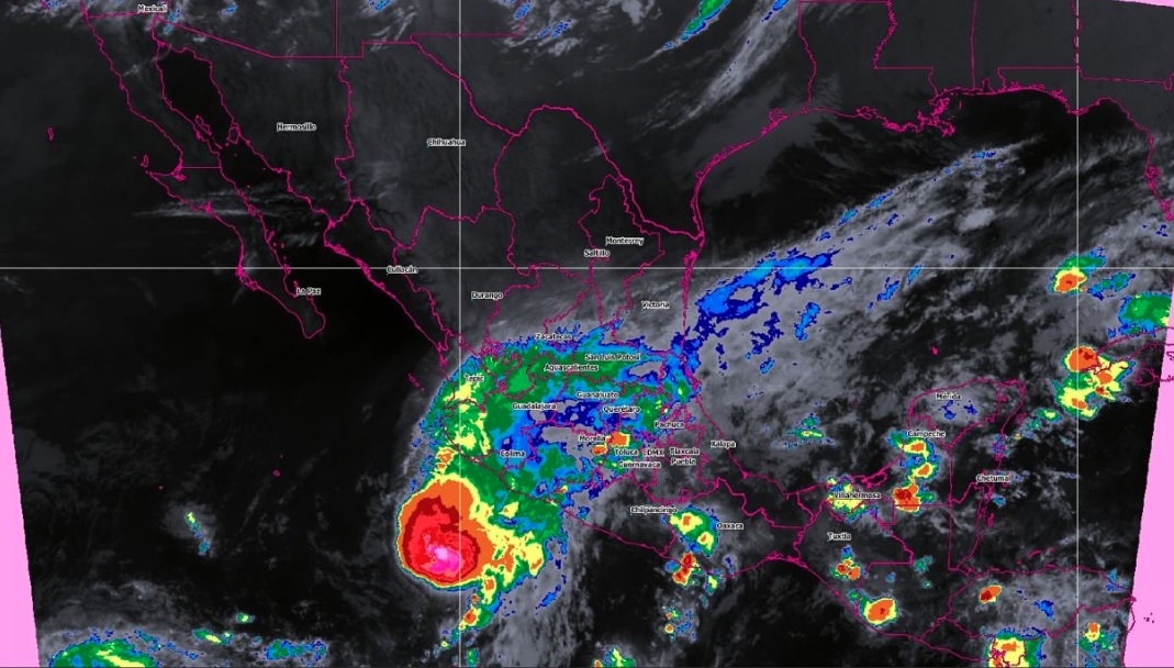La tormenta tropical 'Xavier' se desplaza hacia las costas de Colima. (@conagua_clima)