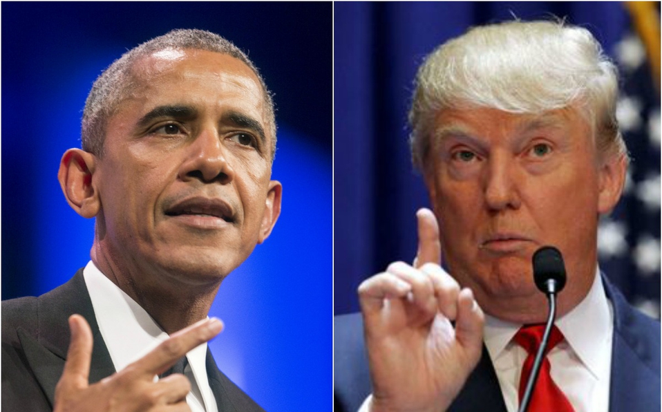 Barack Obama y Donald Trump.