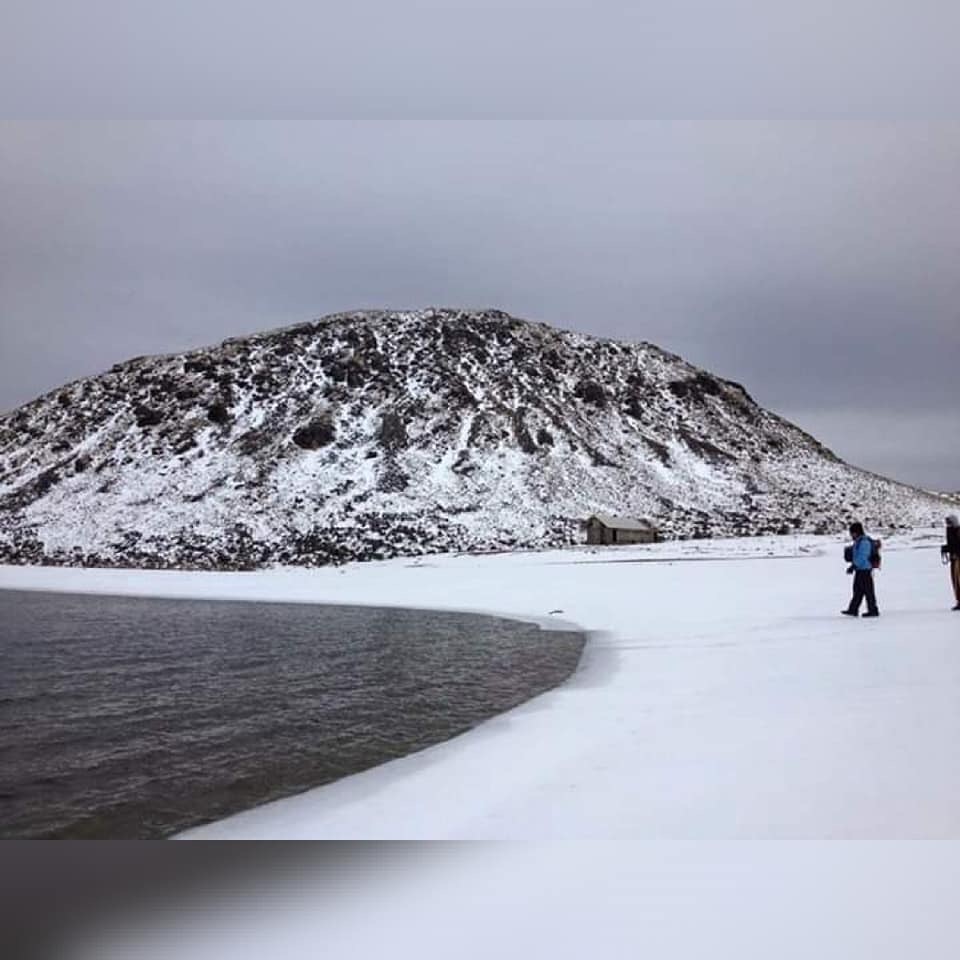 Esta es la primera nevada que cae en esta zona del municipio de Toluca.