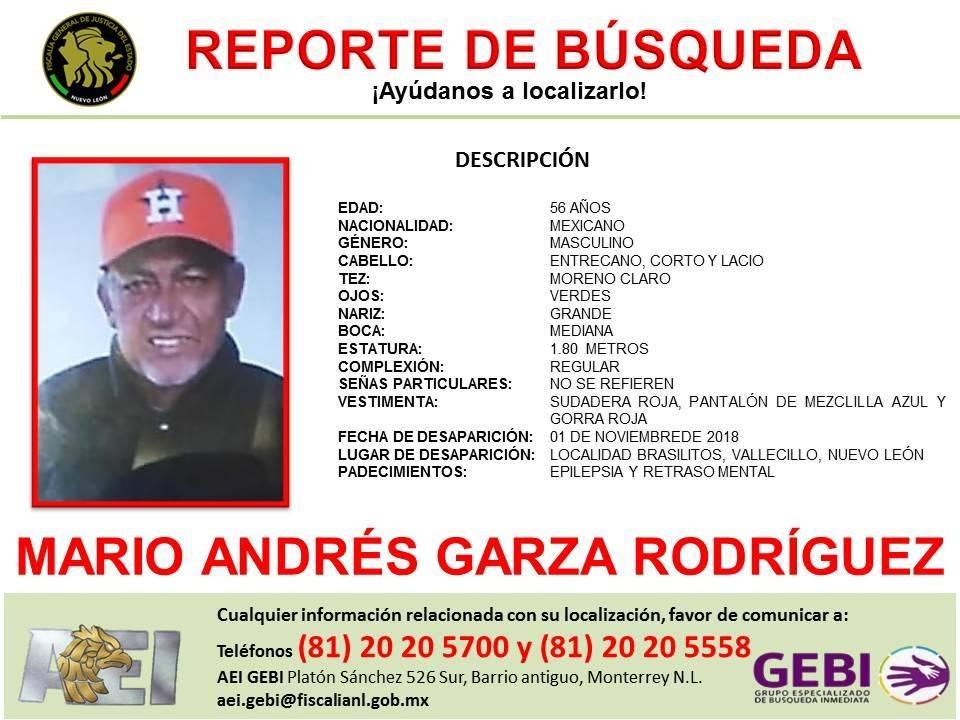 Sus familiares realizaron el reporte a la Policía.
