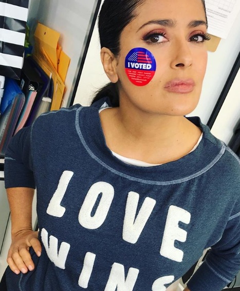 Salma Hayek invita a sus seguidores a votar (Foto: Instagram)