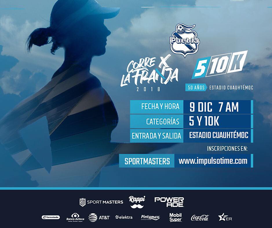 El Club Puebla celebrará al estadio Cuauhtémoc con una carrera pedestre el próximo 9 de diciembre (Especial)
