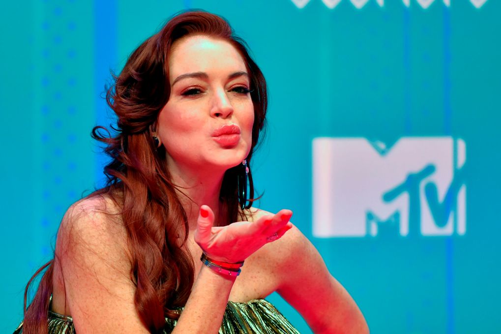 Lindsay Lohan fue objeto de burlas en redes sociales (AFP).