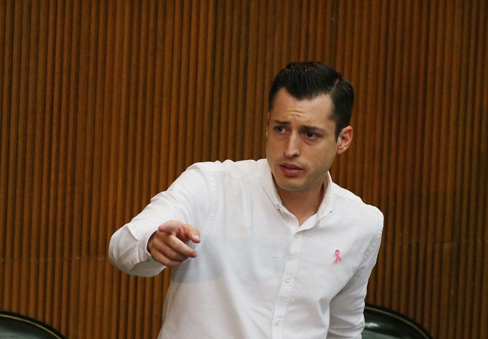 El coordinador de la bancada del Movimiento Ciudadano (MC), Luis Donaldo Colosio. (Roberto Alanís)