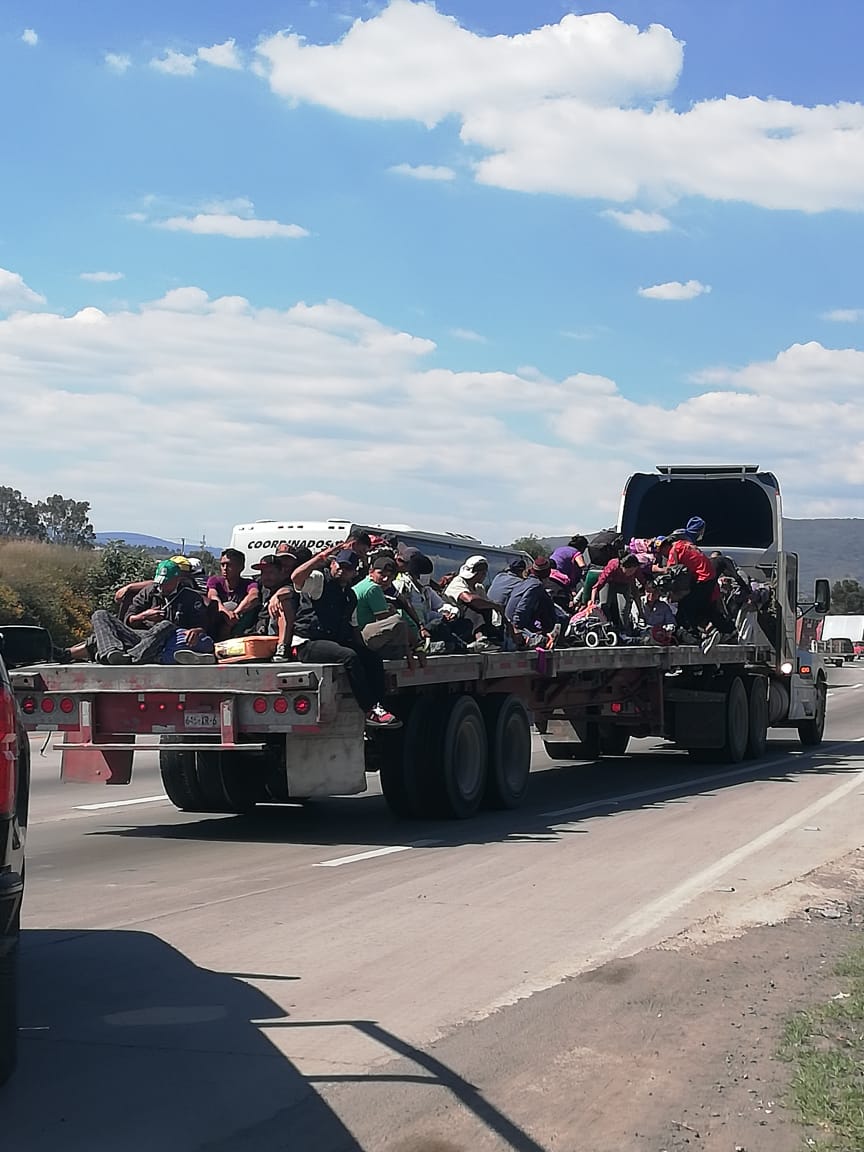 Caravana migrante llega al estado de Hidalgo. (Cortesía)