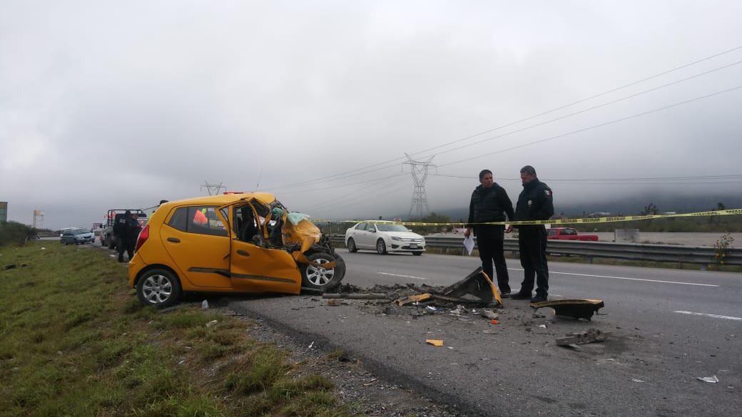 El choque fue en el km 30 de la autopista Saltillo - Monterrey. (Telediario Saltillo)
