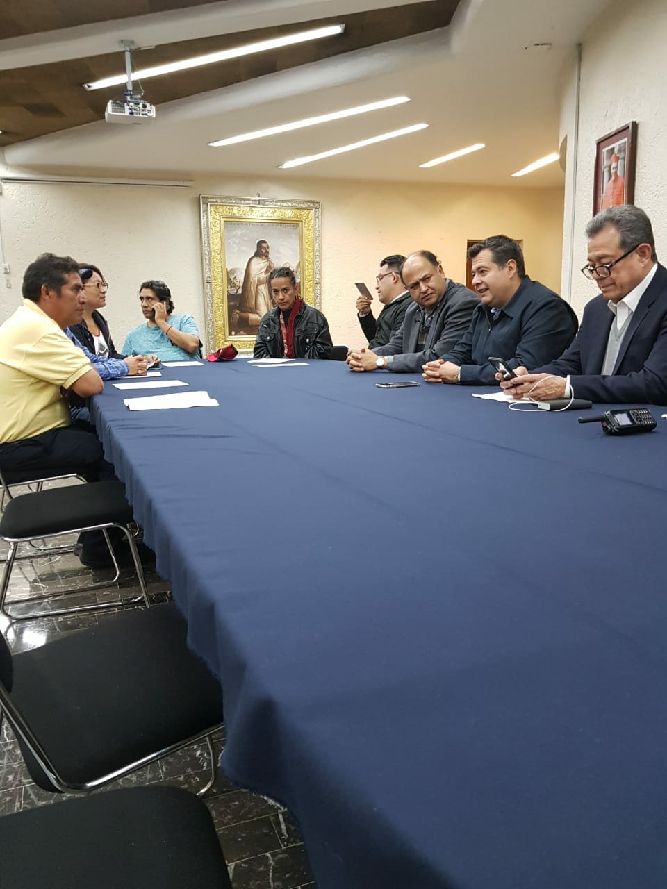 El jefe de Gobierno se reunió con habitantes de San Juanico en la Basílica de Guadalupe. (Especial)