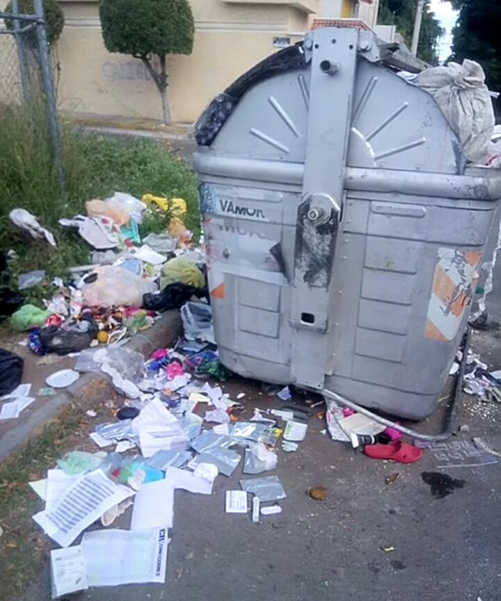 Personal del Servicio de Limpia de Tehuacán halló material infeccioso en la vía pública (Apolonia Amayo)