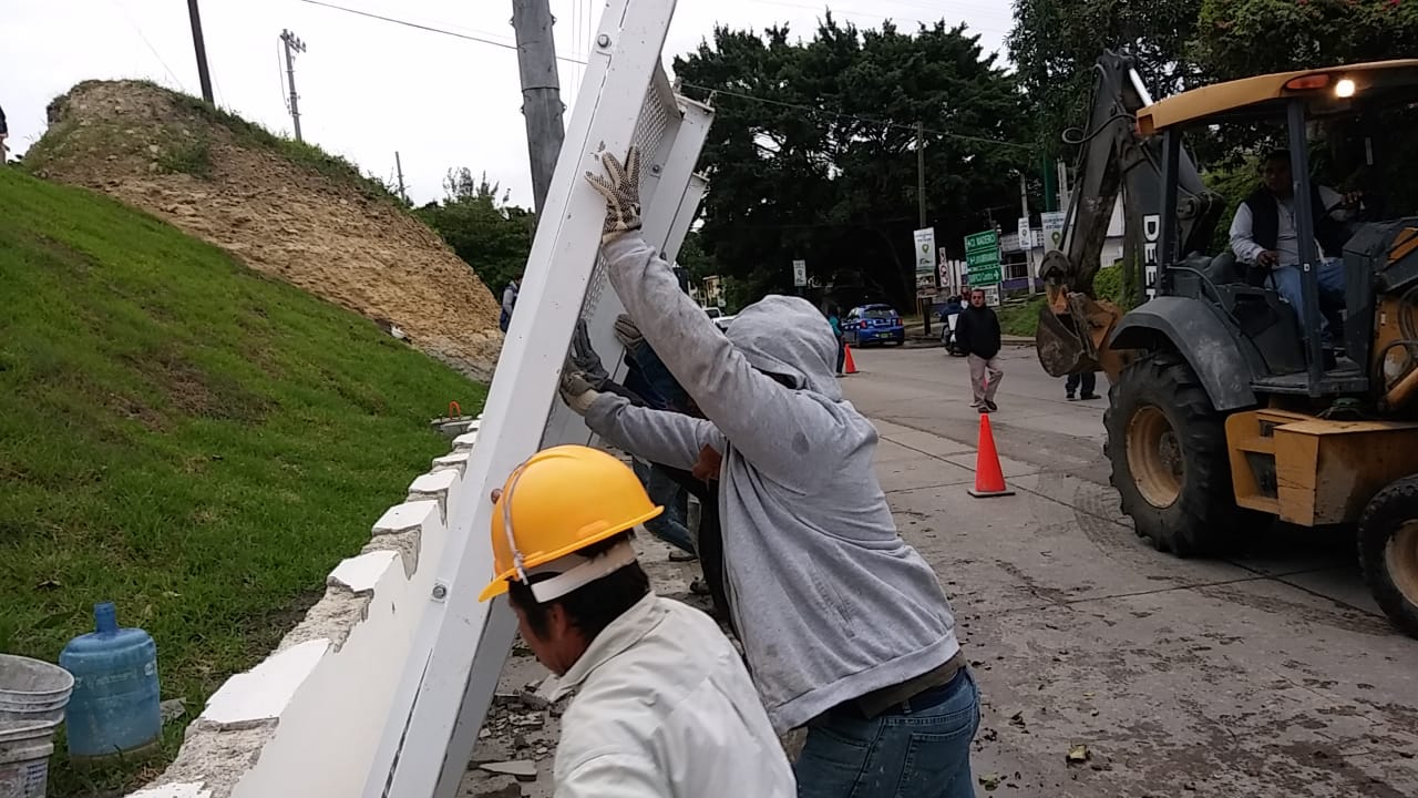 La barda forma parte del museo del niño, obra que se realiza en el ex penal de Ciudad Madero (José Luis Tapia)