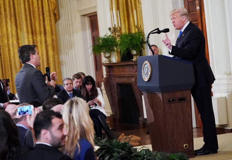 Trump y el reportero de CNN