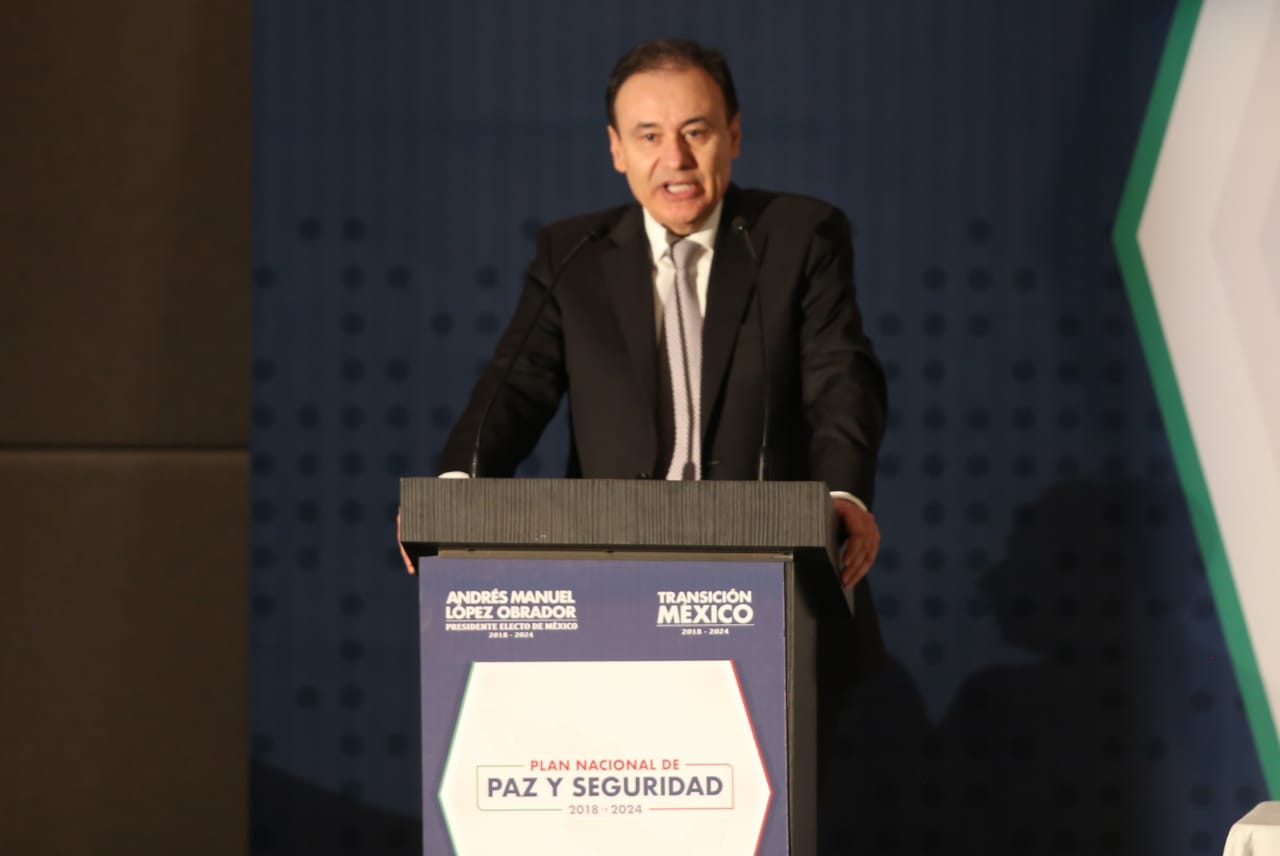 Alfonso Durazo en la presentación del Plan Nacional de Seguridad y Paz. (Javier Ríos)
