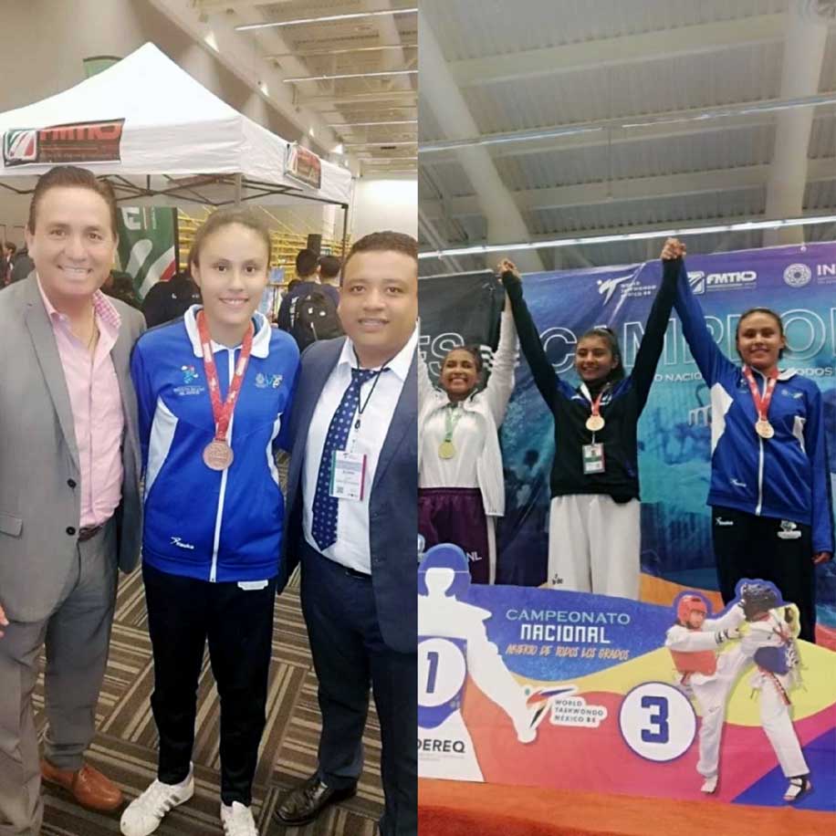 Dulce regresó a La Laguna para continuar con la preparación de cara la Campeonato Estatal de Tae Kwon Do de Durango. (Cortesía)