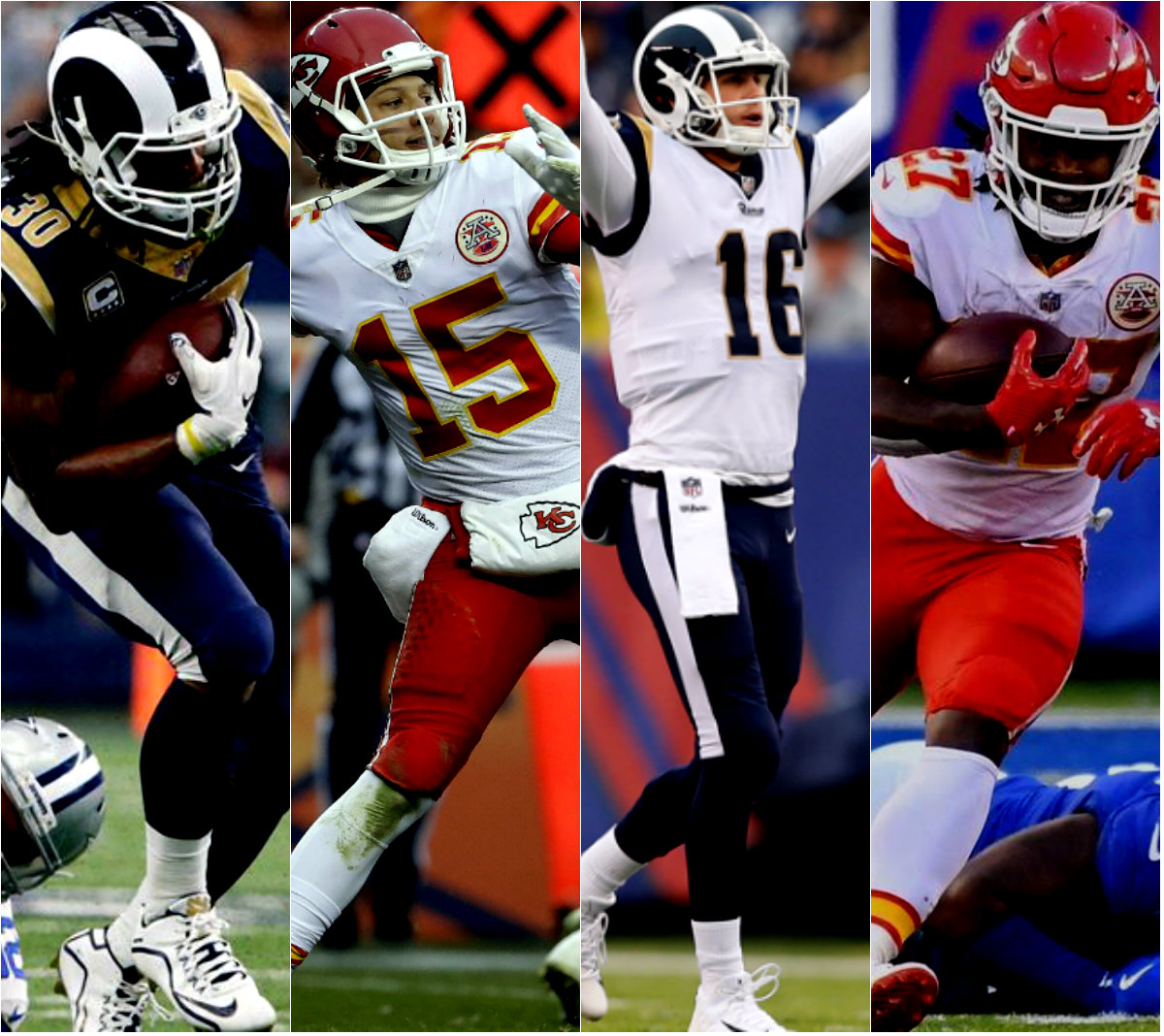 Gurley, Mahomes, Goff y Hunt son algunas de las estrellas que no pudimos ver en la CDMX (AP/AFP/Especial)