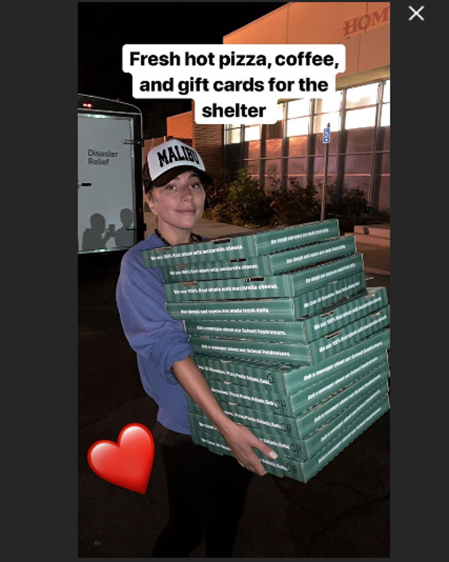 Lady Gaga compartió fotos  y videos de su visita al refugio temporal. (Foto: Instagram)