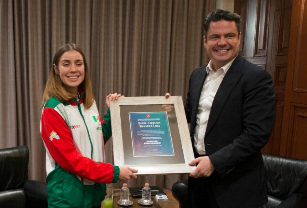 La atleta reconoció el apoyo que le han brindado el Code Jalisco y el gobernador. (Cortesía)