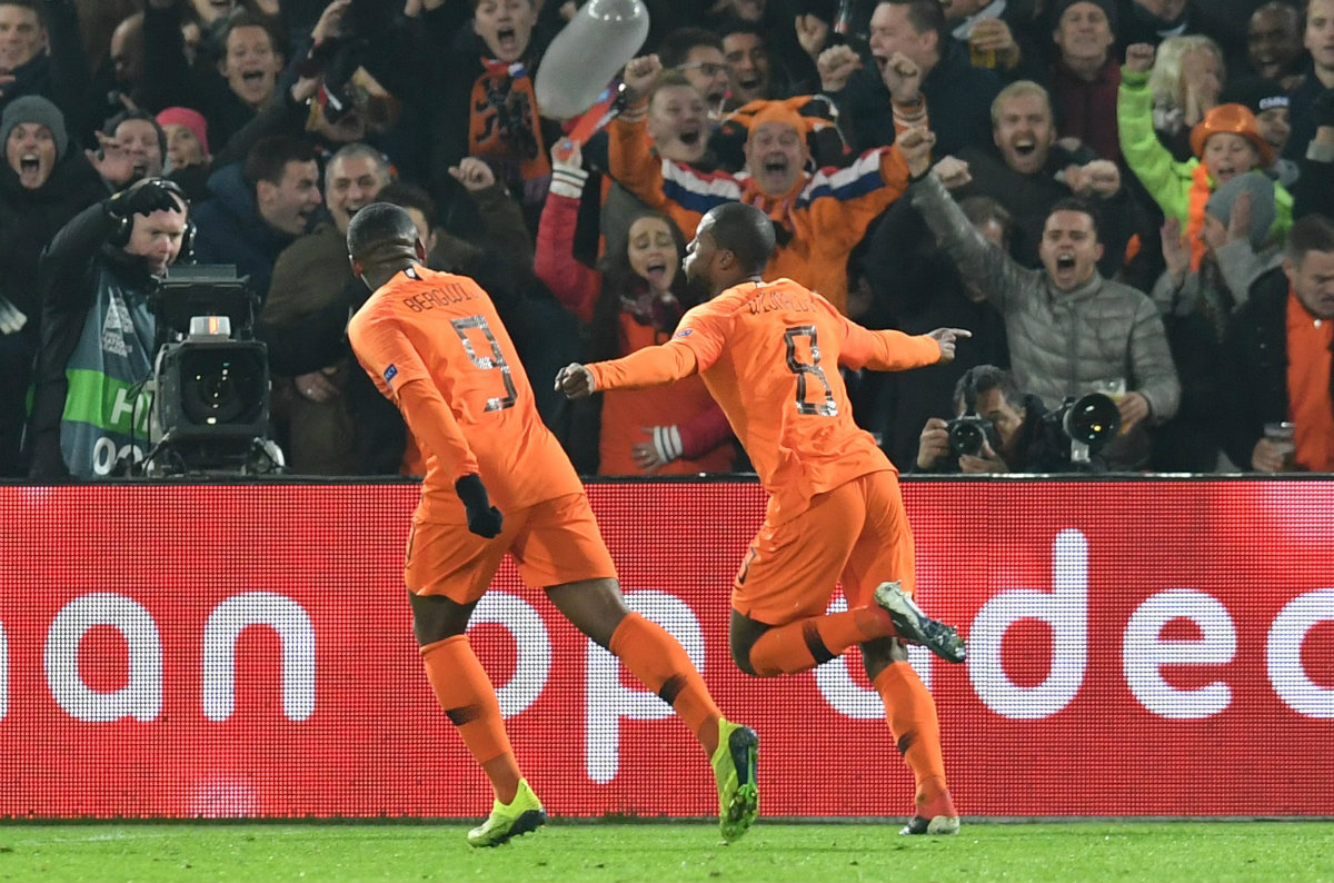 Wijnaldum festeja tras anotar gol contra Francia (Reuters)