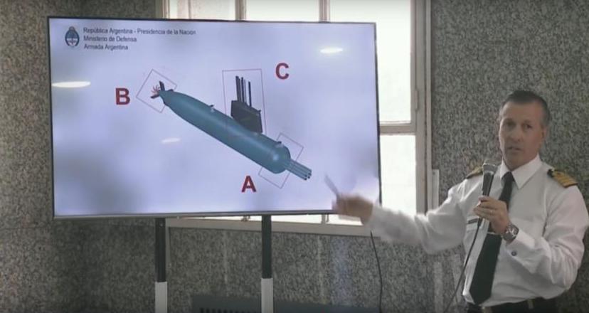 La Armada Argentina difundió las fotografías del submarino ARA desaparecido en el Atlántico Sur con 44 tripulantes/Especial.