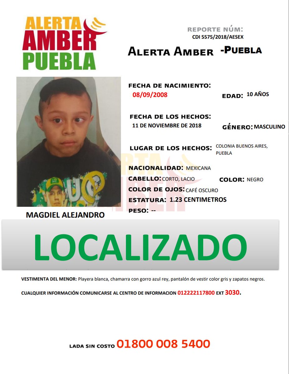 El pequeño fue localizado gracias a la ALerta AMber (Especial)