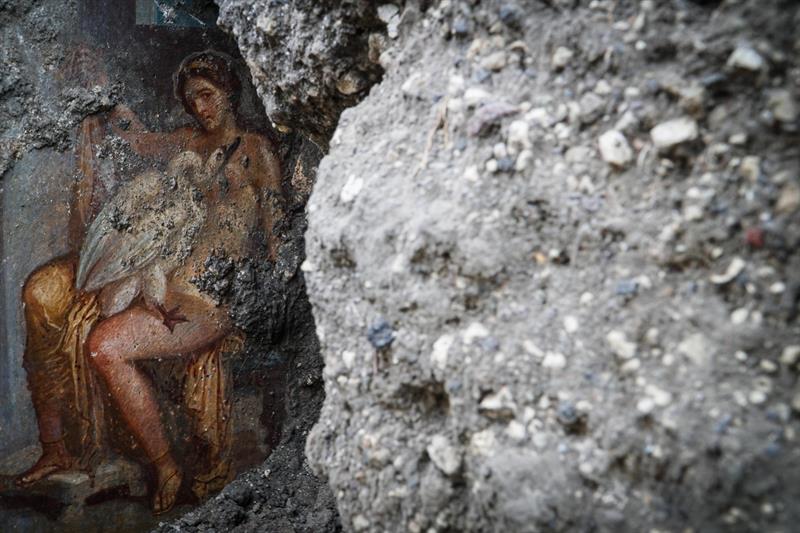 El fresco fue descubierto en las ruinas del Parque Arqueológico de Pompeya. (EFE)