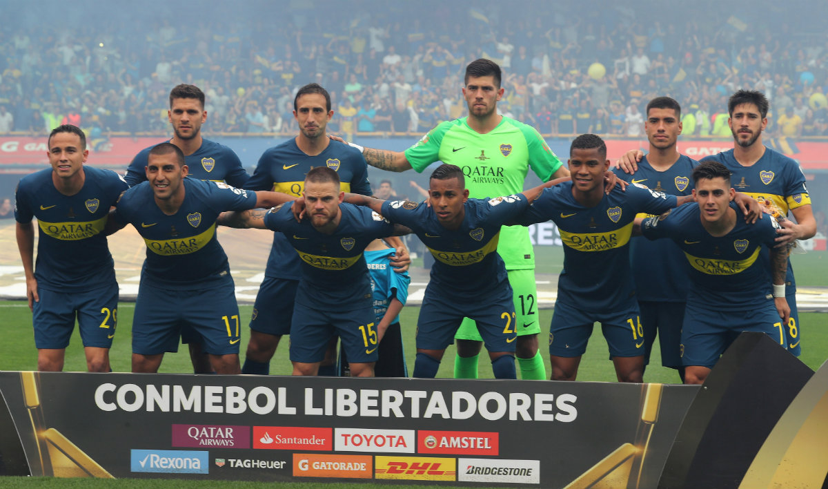 Jugadores de Boca Jrs. en la Final de la Copa Libertadores (Reuters)