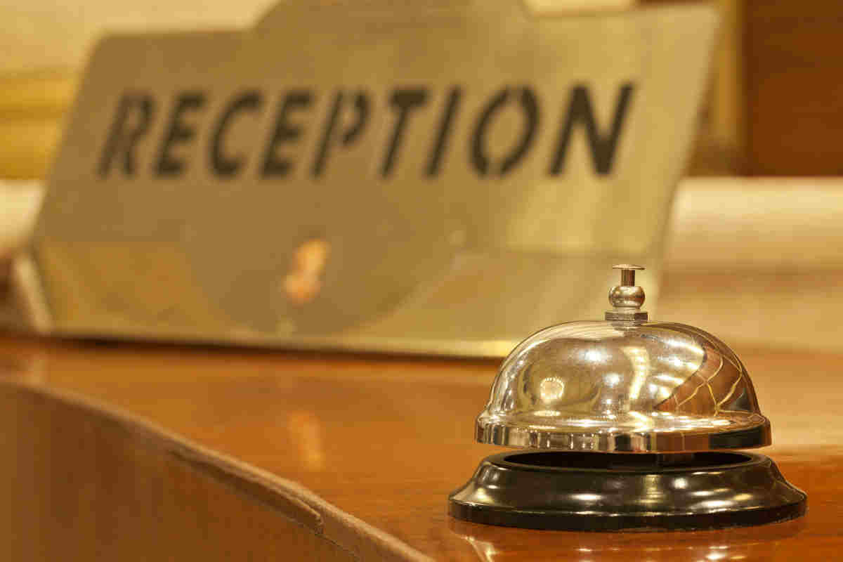 Recepción de hotel.