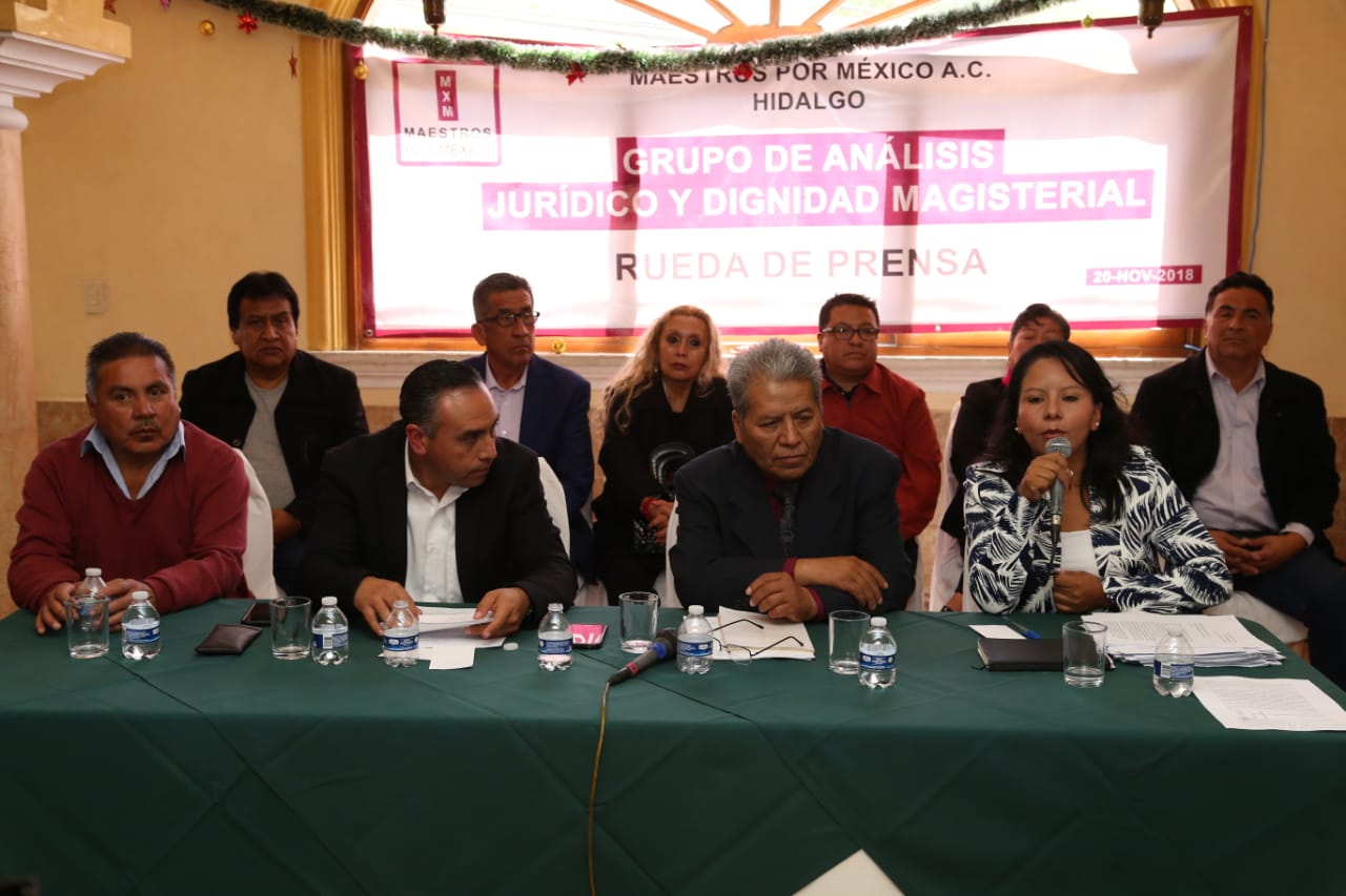 Rueda de prensa del Grupo de Análisis Jurídico y Dignidad Magisterial. (Jorge Sánchez)
