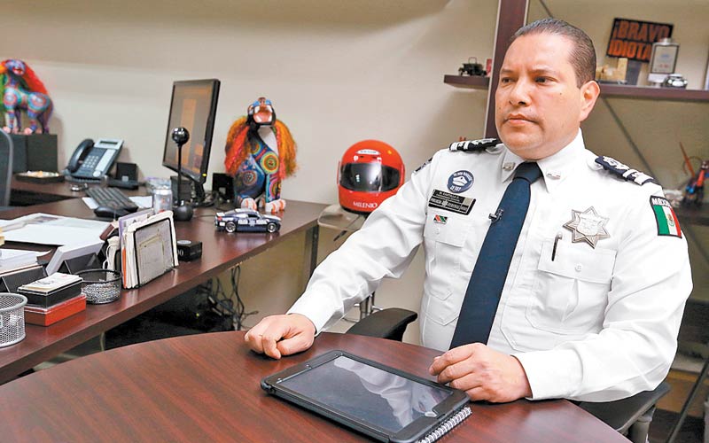 El titular de la Policía Federal estuvo en ‘El asalto a la razón’.  (Nelly Salas | Milenio)