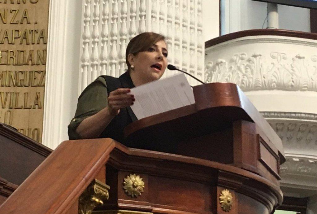 La diputada Gabriela Salido presentó la iniciativa ante el pleno del Congreso de la CdMx. (Twitter @Congreso_CdMex)