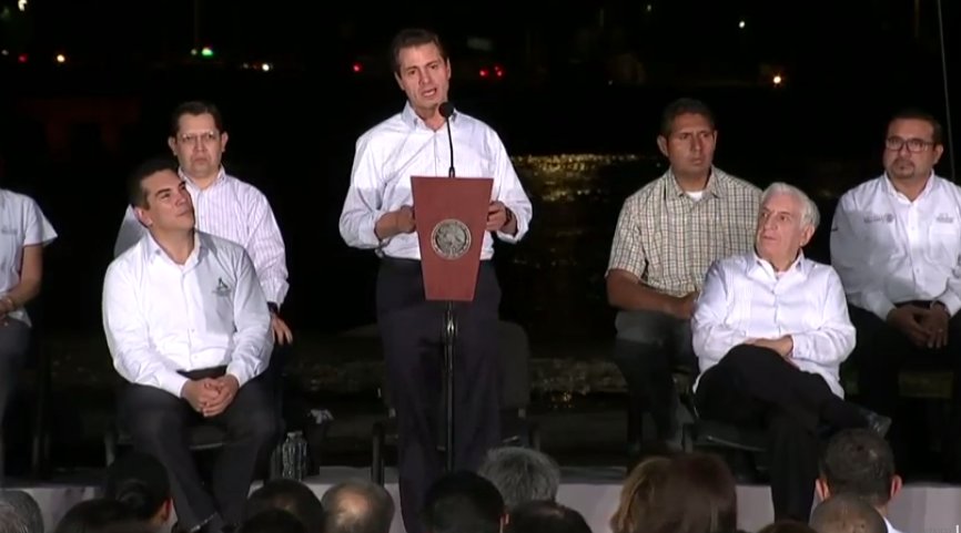 De gira por Campeche, Enrique Peña Nieto destacó los logros de su gobierno (@PresidenciaMX)