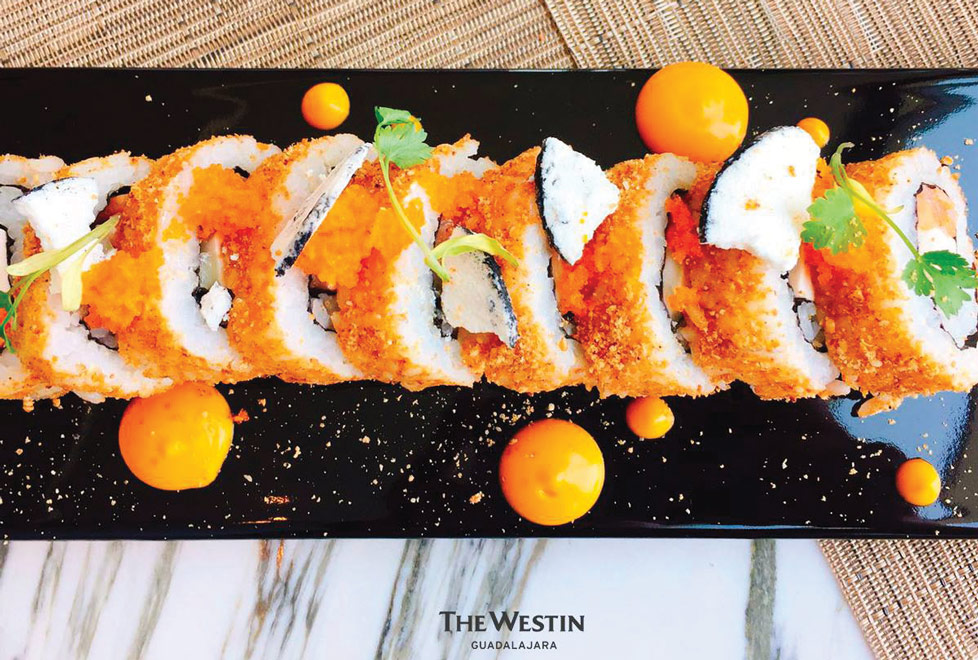 Sushi en The Westin Guadalajara.