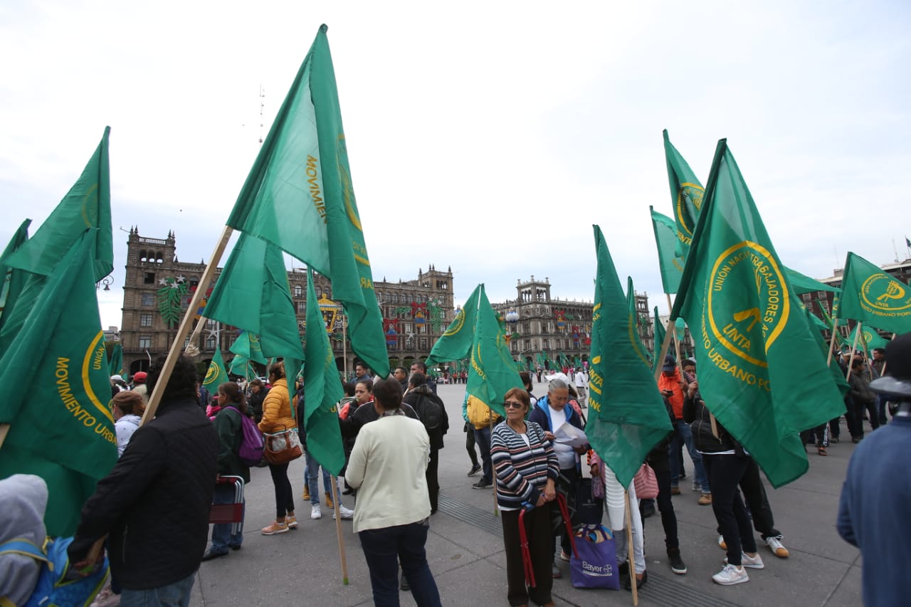 Campesinos en el Zócalo. (Juan Carlos Bautista)