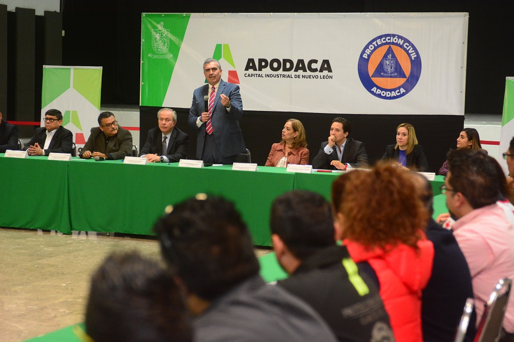 El alcalde César Garza Villarreal encabezará este comité conformado por la Dirección de Protección Civil de Apodaca e instancias federales. (Especial)