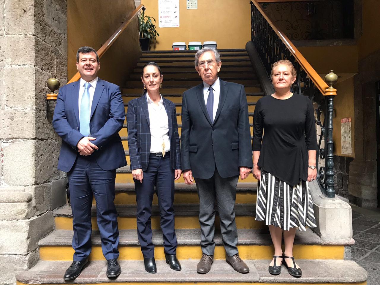 Sheinbaum se reunicó con el jefe de Gobierno, José Ramón Amieva, Cuauhtémoc Cárdenas Solórzano y Diana Alarcón.