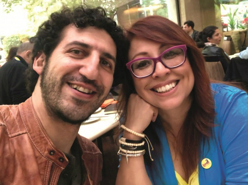 Con Marwan cerca de la FIL. (Foto: Verónica Maza)