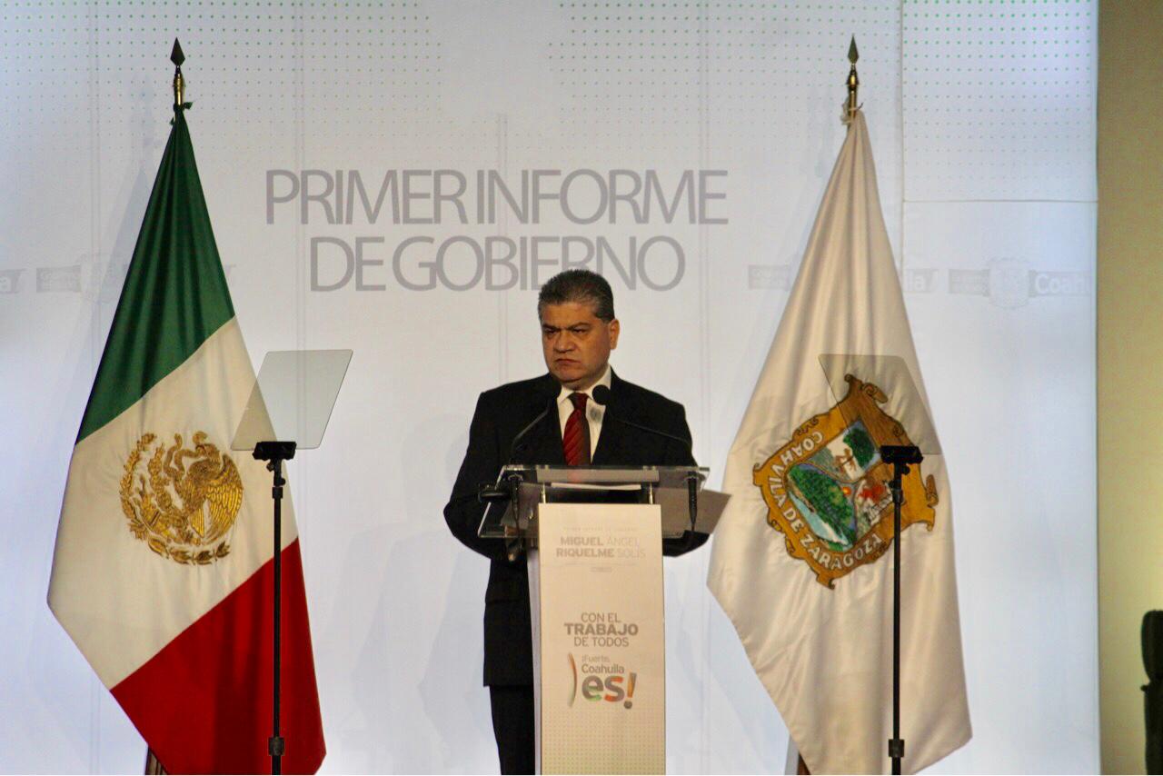 Primer informe de gobierno de Miguel Riquelme. (Milenio Digital)