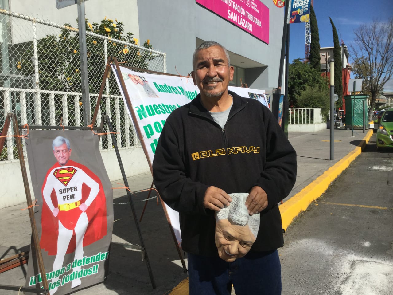 Mario espera ver a Andrés Manuel López Obrador mañana. (Elia Castillo)