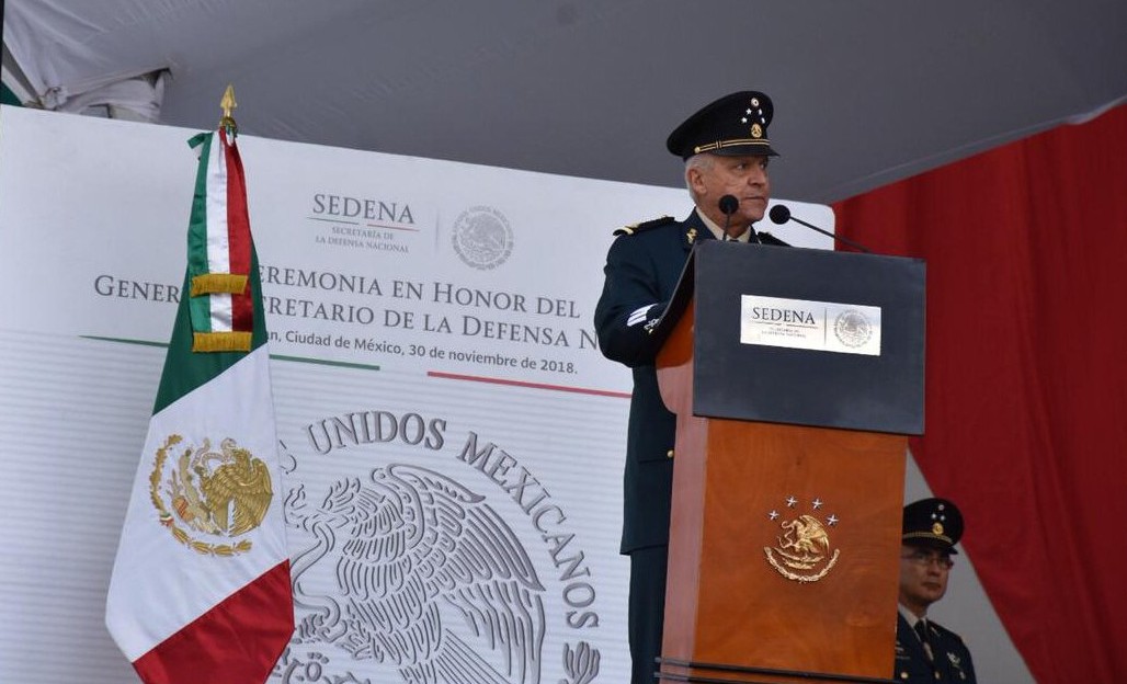 Salvador Cienfuegos durante su último acto como secretario de la Defensa Nacional. (Twitter | @S_Cienfuegos_Z)