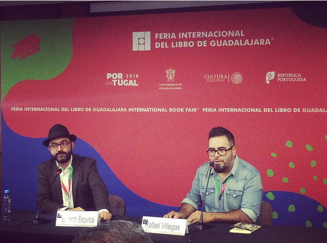 Bernardo Esquinca presentó su nueva novela en la FIL Guadalajara (Tomada de Twitter @Almadia_Edit)