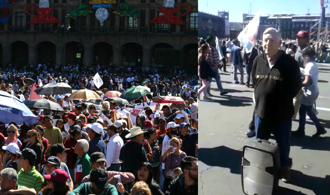 Despacito ya suena en el Zócalo, horas antes de que inicie la celebración por la toma de protesta de AMLO.