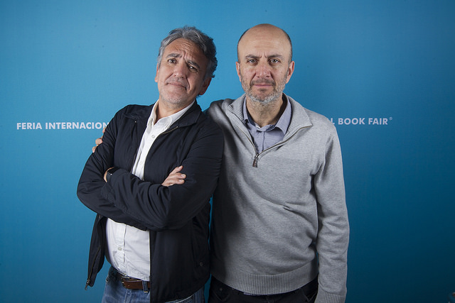 Jis y Trino charlaron en la FIL 32 (Cortesía FIL Eva Becerra)
