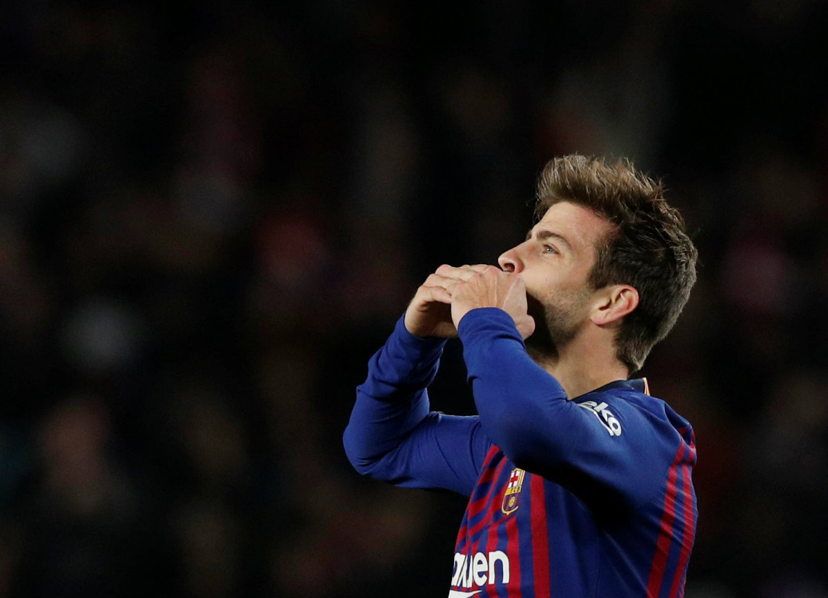 Gerard Piqué abrió el marcador para el Barcelona (Reuters)