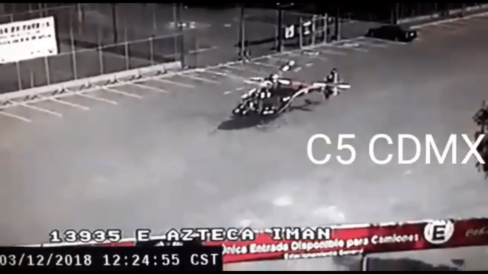 La víctima de 60 años fue trasladada en helicóptero.
