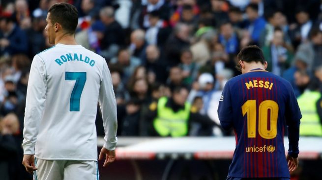 Cristiano Ronaldo y Lionel Messi (AFP)