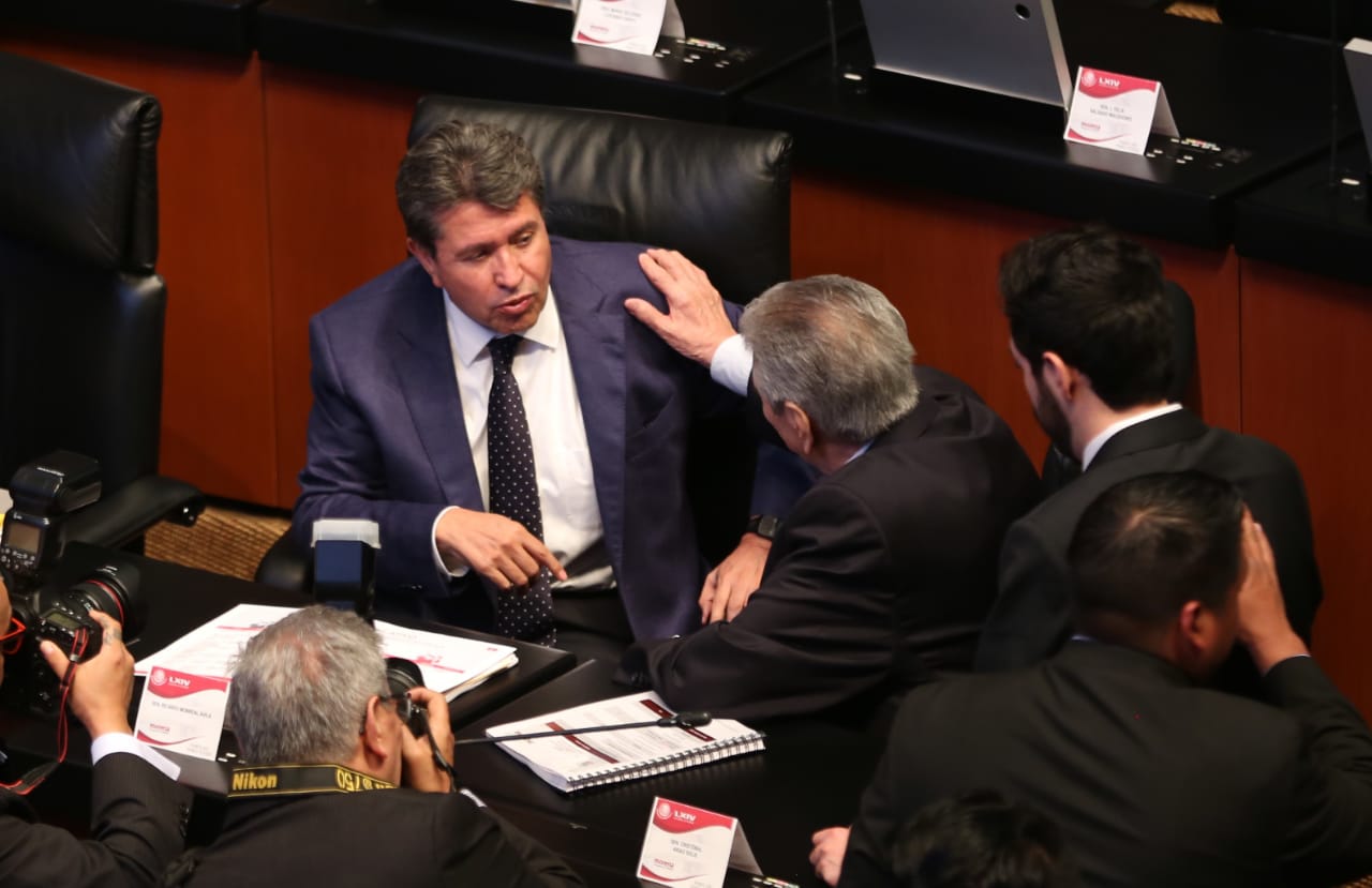 El presidente de la Jucopo, Ricardo Monreal, en la sesión del Senado/Javier Ríos.